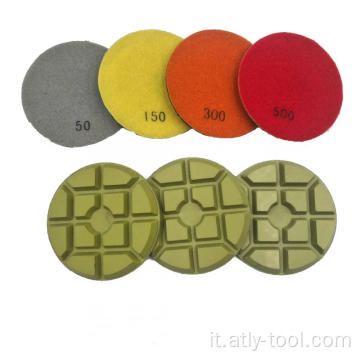 Pastiglie abrasive da 100 mm per pavimento in cemento